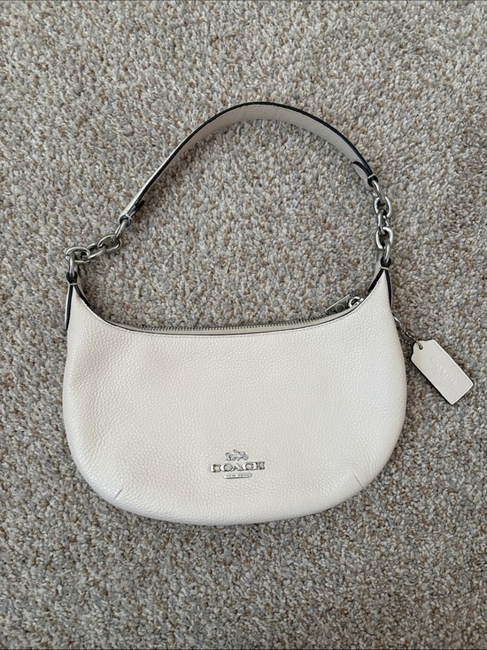 Coach Handbags - Coach Payton Hobo Bag in Chalk White Pebbled Leather Silver Hardware
